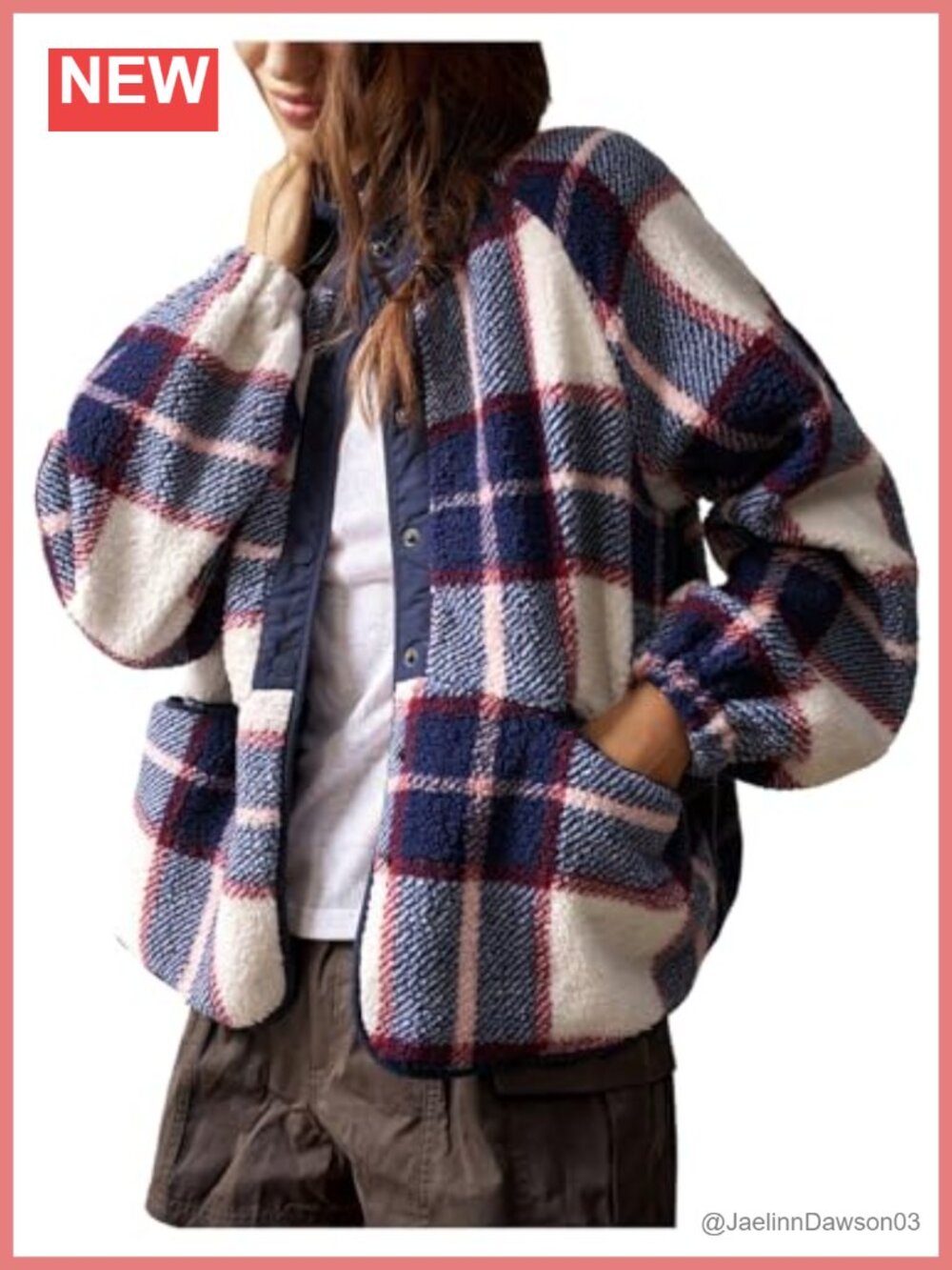 Plaid Flannel Shacket Button Down Long Sleeve Fall Outerwear